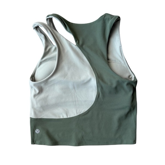 Lululemon Nulu Asymmetrical Yoga Tank Top in Green Twill/Green Fern Size S - Picture 4 of 7